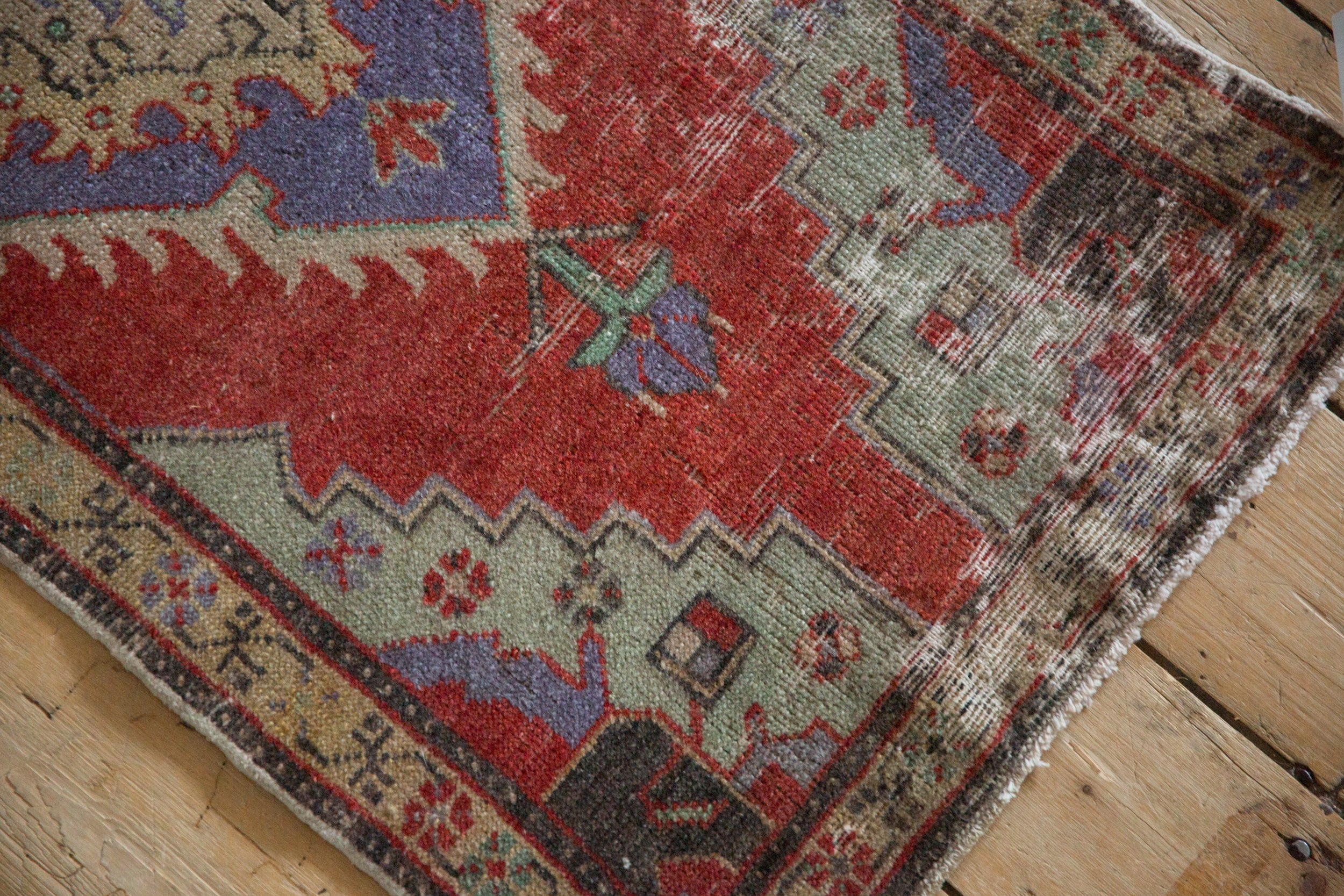 1.5x3.5 Vintage Distressed Oushak Rug Mat Runner