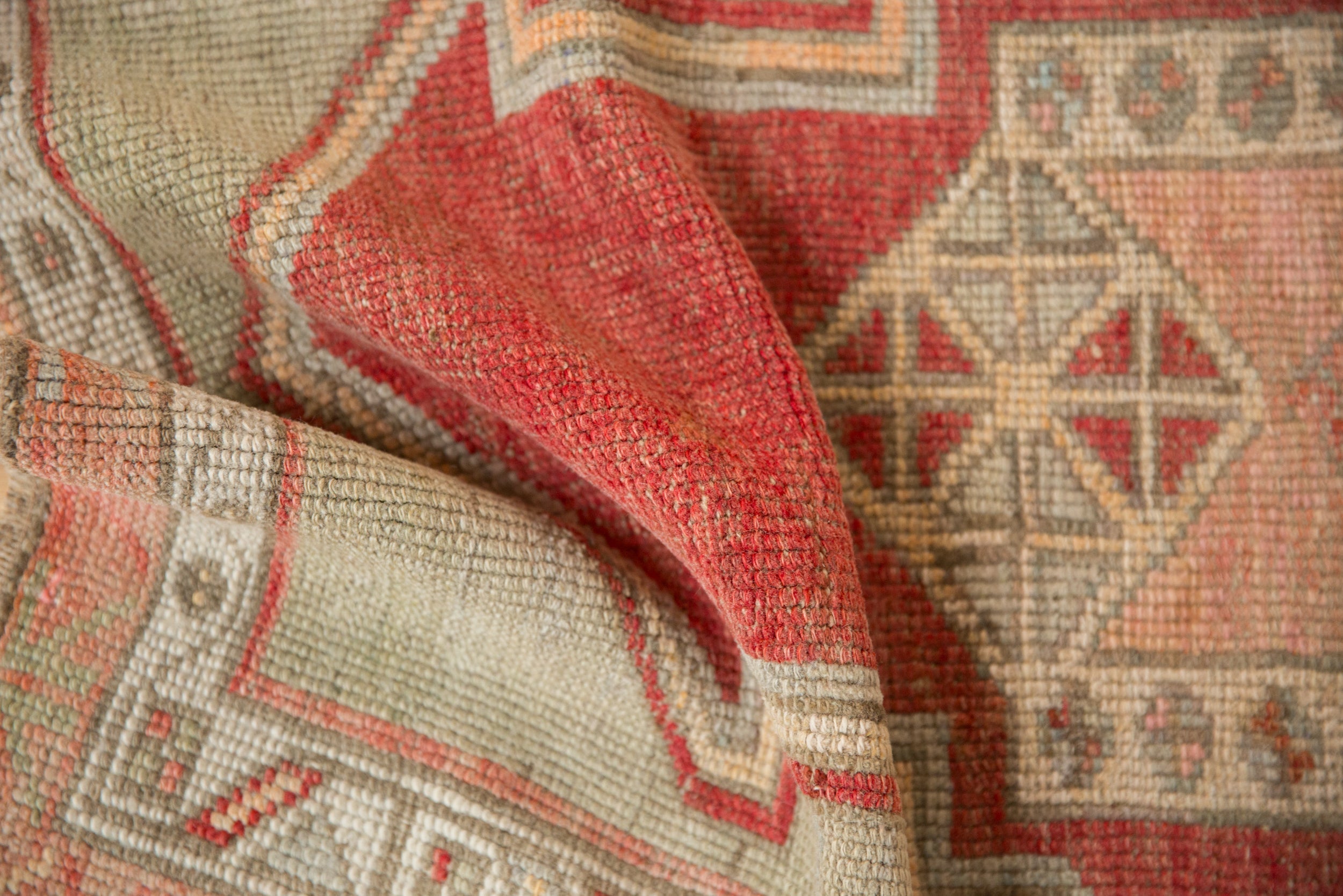 2.5x3 Vintage Distressed Oushak Square Rug