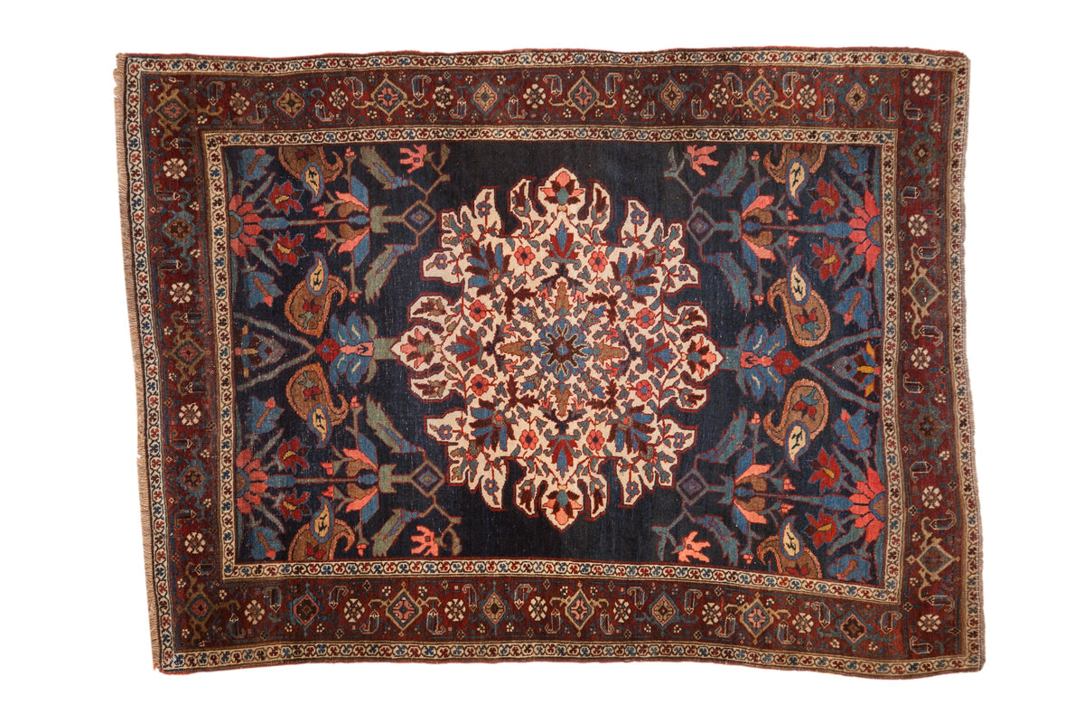 4.5x6 Antique Kurdish Bijar Rug by Old New House® - main product image for Resin Society