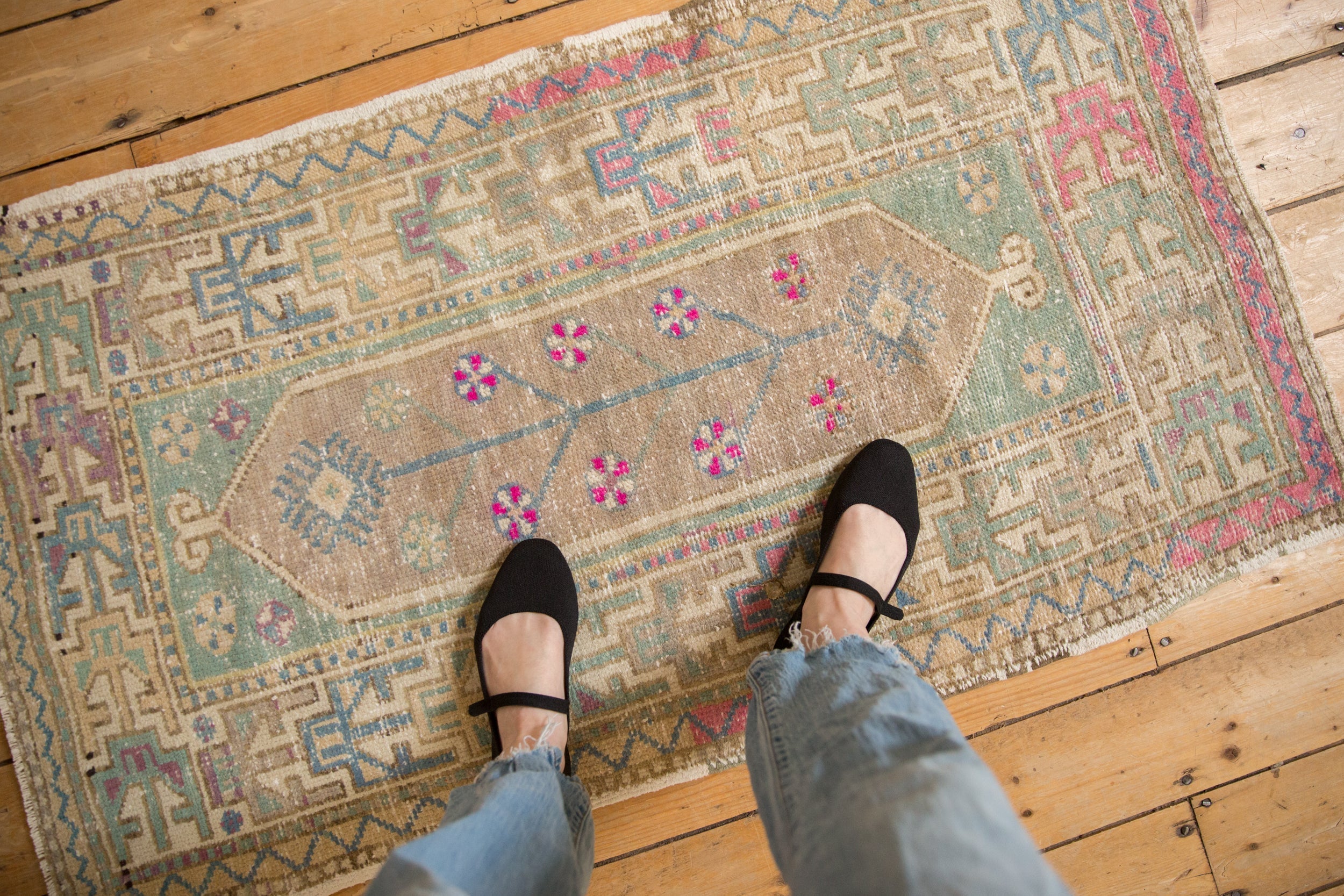 2.5x4.5 Vintage Distressed Oushak Rug by Old New House® - product image 2 for Resin Society