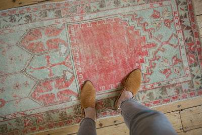 2.5x5 Vintage Distressed Oushak Rug Runner by Old New House® - product image 2 for Resin Society