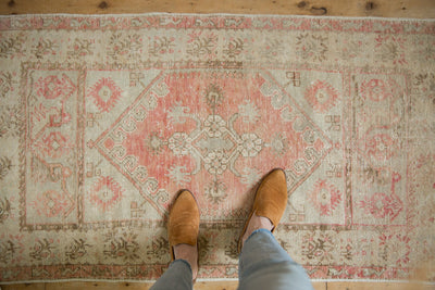 2.5x5 Vintage Distressed Oushak Rug Runner by Old New House® - product image 2 for Resin Society