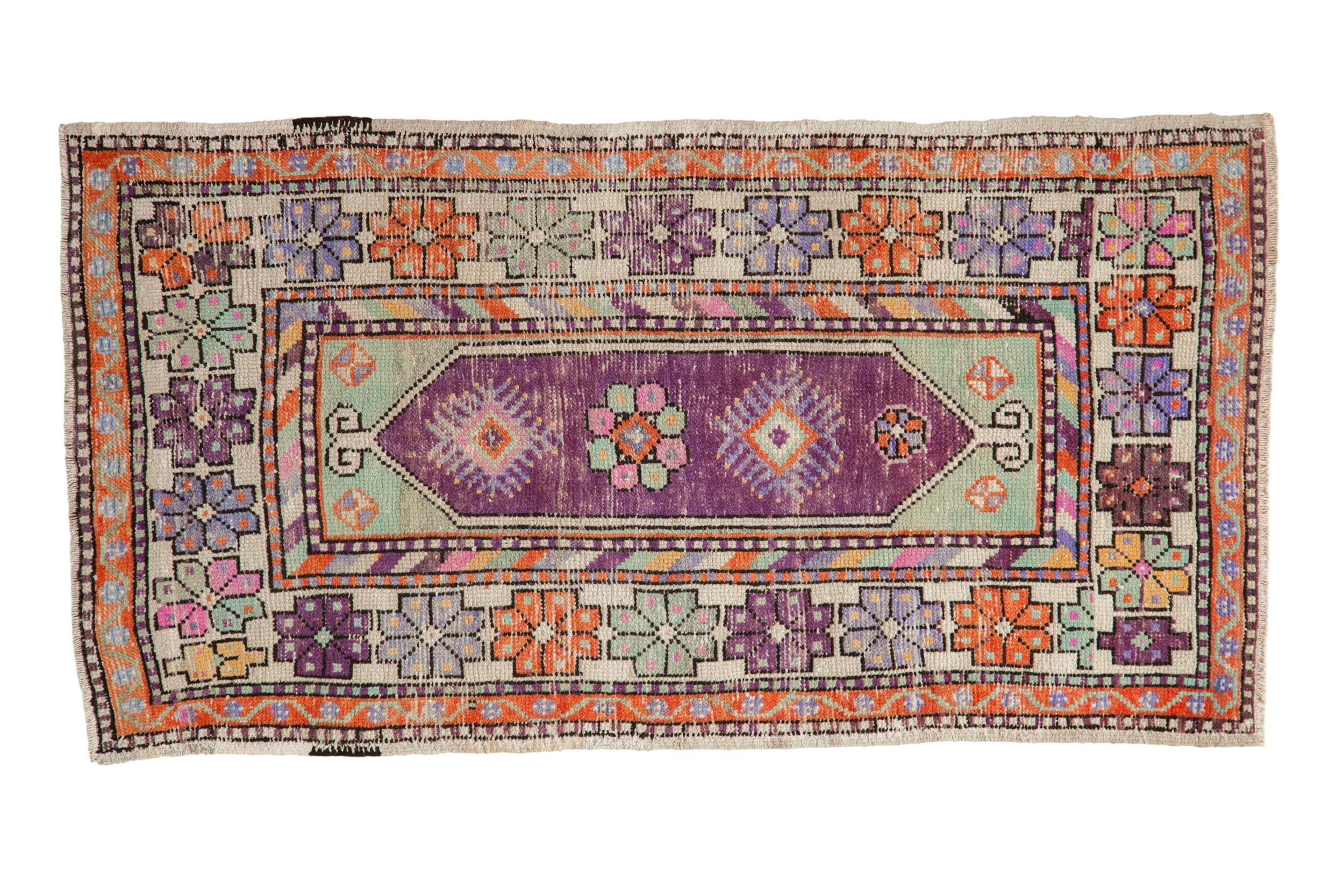 2.5x5 Vintage Distressed Oushak Rug Runner by Old New House® - main product image for Resin Society