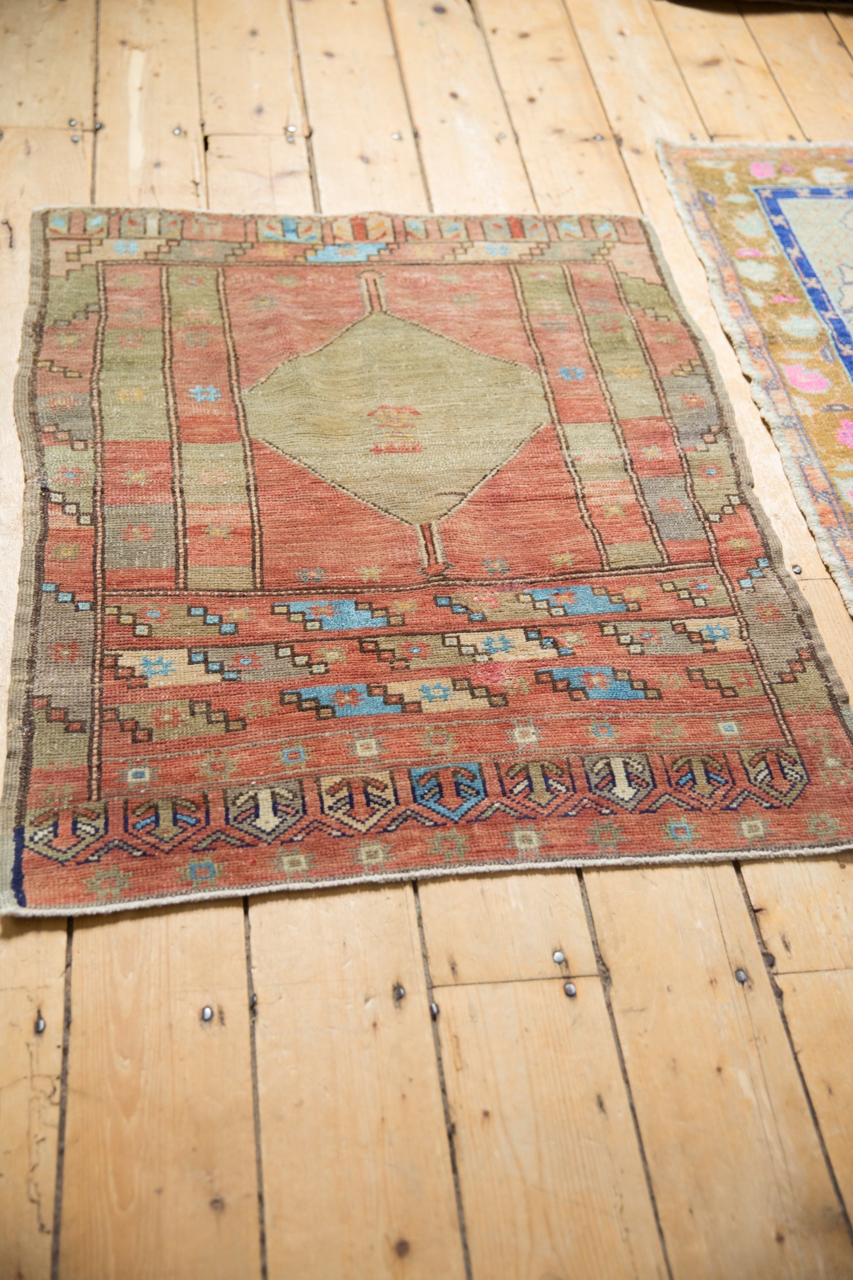 2.5x3 Vintage Distressed Oushak Square Rug by Old New House® - product image 4 for Resin Society
