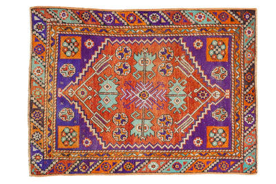 3x4 Vintage Distressed Oushak Square Rug