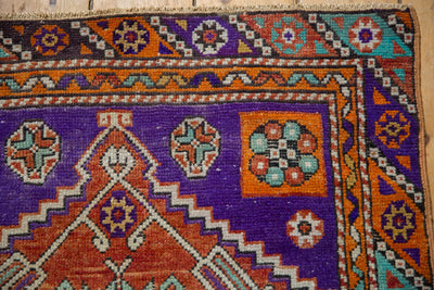 3x4 Vintage Distressed Oushak Square Rug