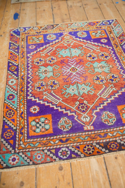 3x4 Vintage Distressed Oushak Square Rug