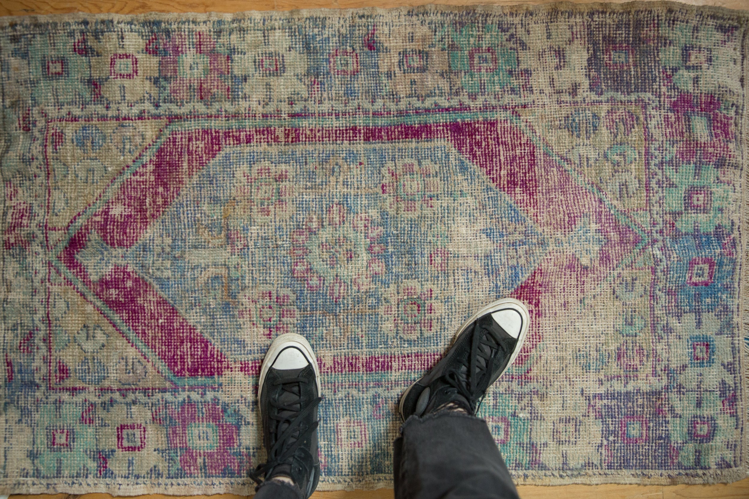 2.5x4.5 Vintage Distressed Oushak Rug