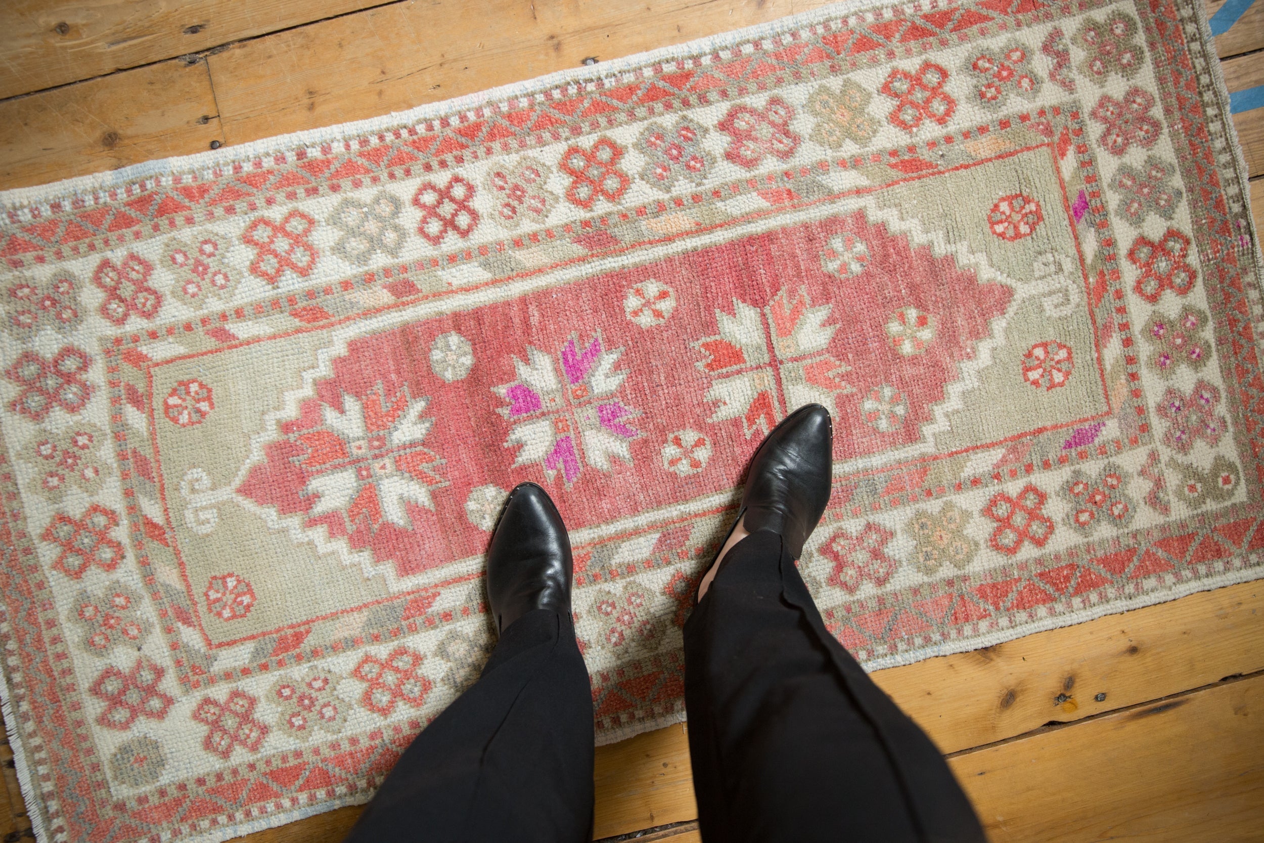 2.5x5 Vintage Distressed Oushak Rug Runner by Old New House® - product image 2 for Resin Society