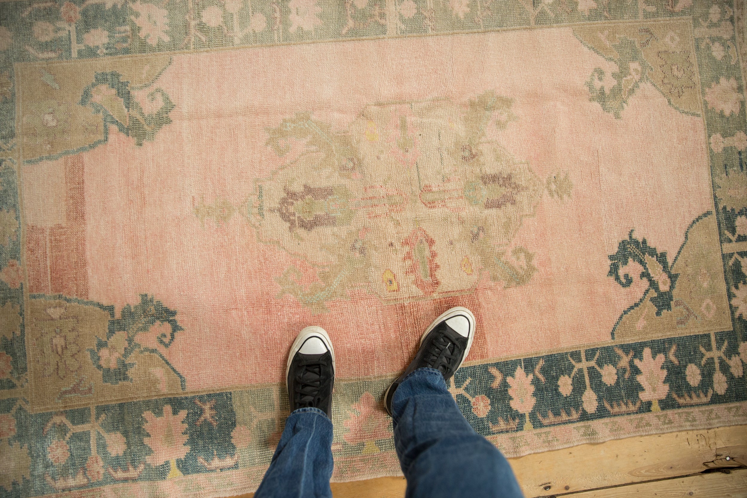 4x6.5 Vintage Distressed Oushak Rug by Old New House® - product image 2 for Resin Society
