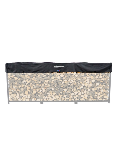 Woodhaven Standard Firewood Rack Seasoning Cover in various sizes