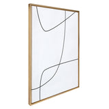 Sylvie Modern Line Abstract 3 BW Framed Canvas by kateandlaurel - product image 8 for Resin Society