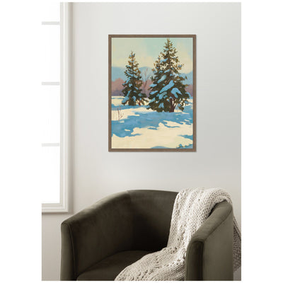 Morning Snow by Mary Sparrow Framed Canvas Wall Art Print