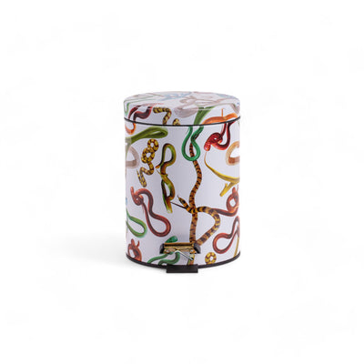 Dustbin 5L - Snakes White by DEKOR - Resin Society