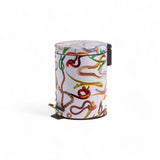 Dustbin 5L - Snakes White detail image - Resin Society