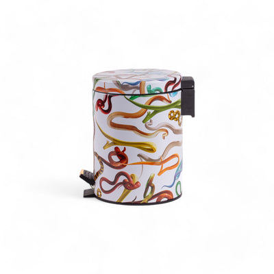 Dustbin 5L - Snakes White detail image - Resin Society