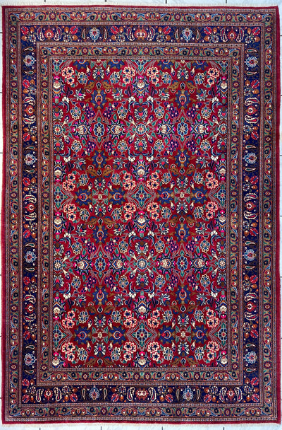 Persian Mashhad I Fine Allover Rug Wool 7 x 10 by Rugistan - main product image for Resin Society