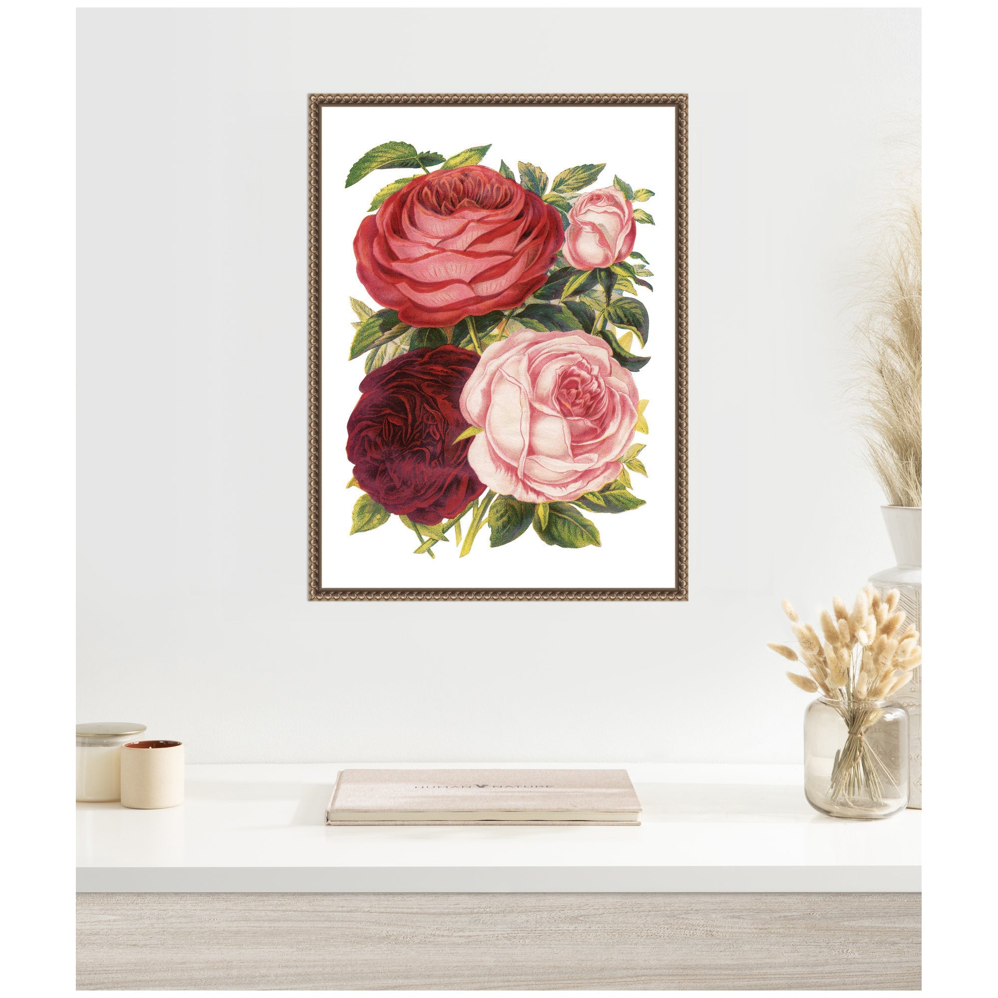 Sylvie Victorian Flowers Framed Canvas