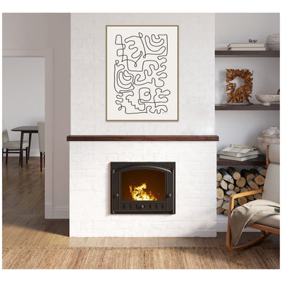 Connected Lines by Gabrielly Guedes Framed Canvas Wall Art Print