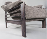 Chair & Ottoman – Oswalt Sterling with Tiger Maple Arms (Black) by Enrico Bartolini - product image 9 for Resin Society
