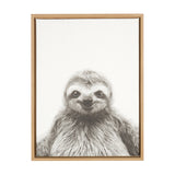 Sylvie Sloth Framed Canvas by Simon Te Tai