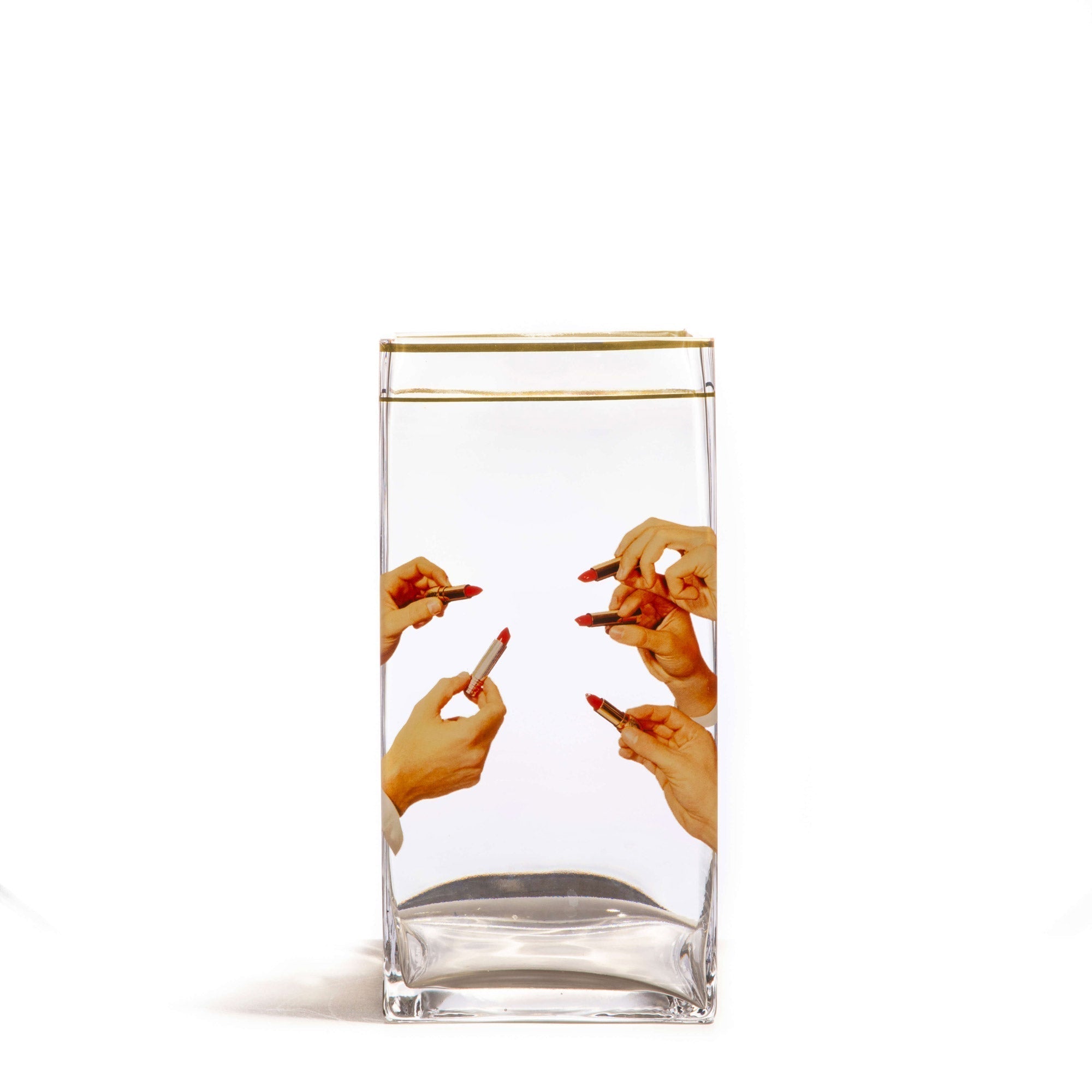 Glass vase big Lipstick by DEKOR - Resin Society