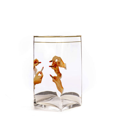 Glass vase big Lipstick detail image - Resin Society