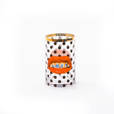 Glass Vase Shit Pois Cylindrical small by DEKOR - Resin Society