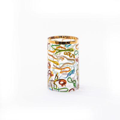 Glass Vase Snakes Cylindrical small by DEKOR - Resin Society