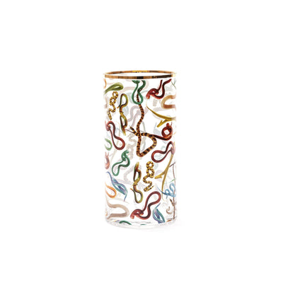 Glass Vase Snakes Cylindrical medium by DEKOR - Resin Society
