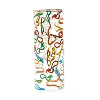 Glass Vase Snakes Cylindrical Big by DEKOR - Resin Society