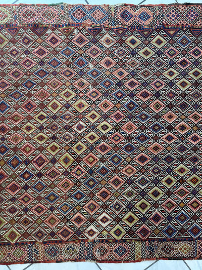 Antique Turkish Jajim Wool Rug 5’6” x 14’5” by Rugistan - product image 9 for Resin Society