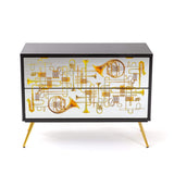 Chest of Two Drawers Trumpets by DEKOR - main product image for Resin Society