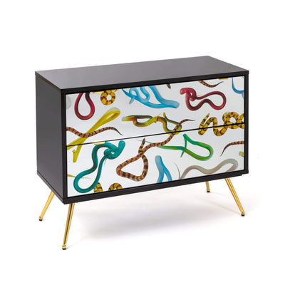 Chest of Two Drawers Snakes detail image - Resin Society