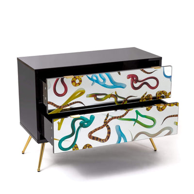 Chest of Two Drawers Snakes detail image - Resin Society