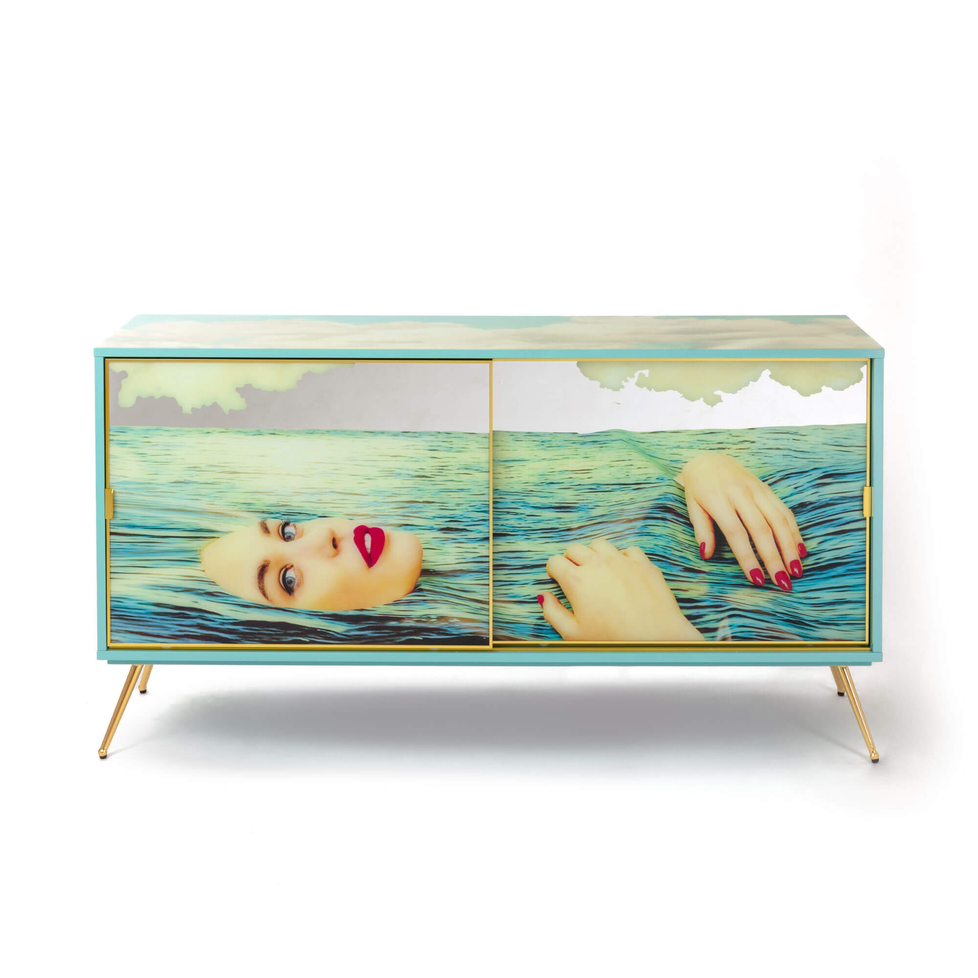 Cabinet Sliding Door Sea Girl by DEKOR - Resin Society