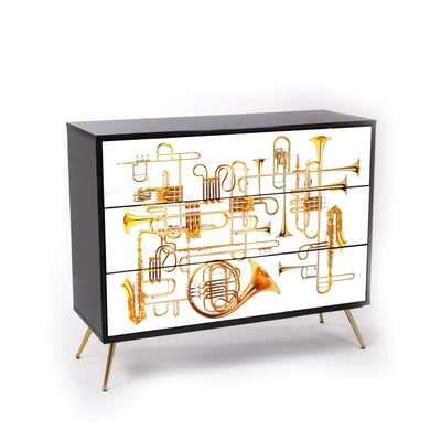 Chest of Three Drawers Trumpets detail image - Resin Society