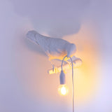 Bird Lamp White Looking Right detail image - Resin Society
