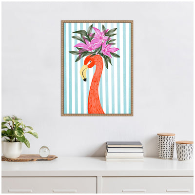 Sylvie Flamingo Framed Canvas by Nikita Jariwala