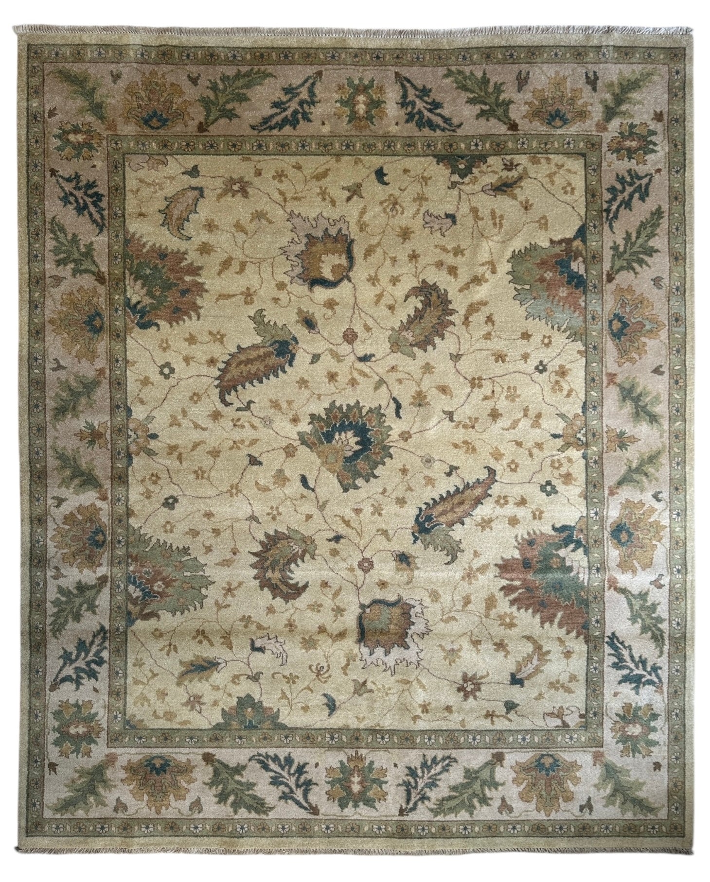 Hand-Knotted Oushak Soft Wool Rug 8 x 10 by Rugistan - main product image for Resin Society