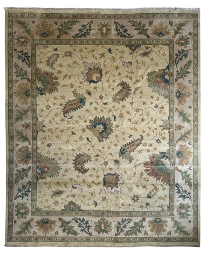 Hand-Knotted Oushak Soft Wool Rug 8 x 10 by Rugistan - main product image for Resin Society