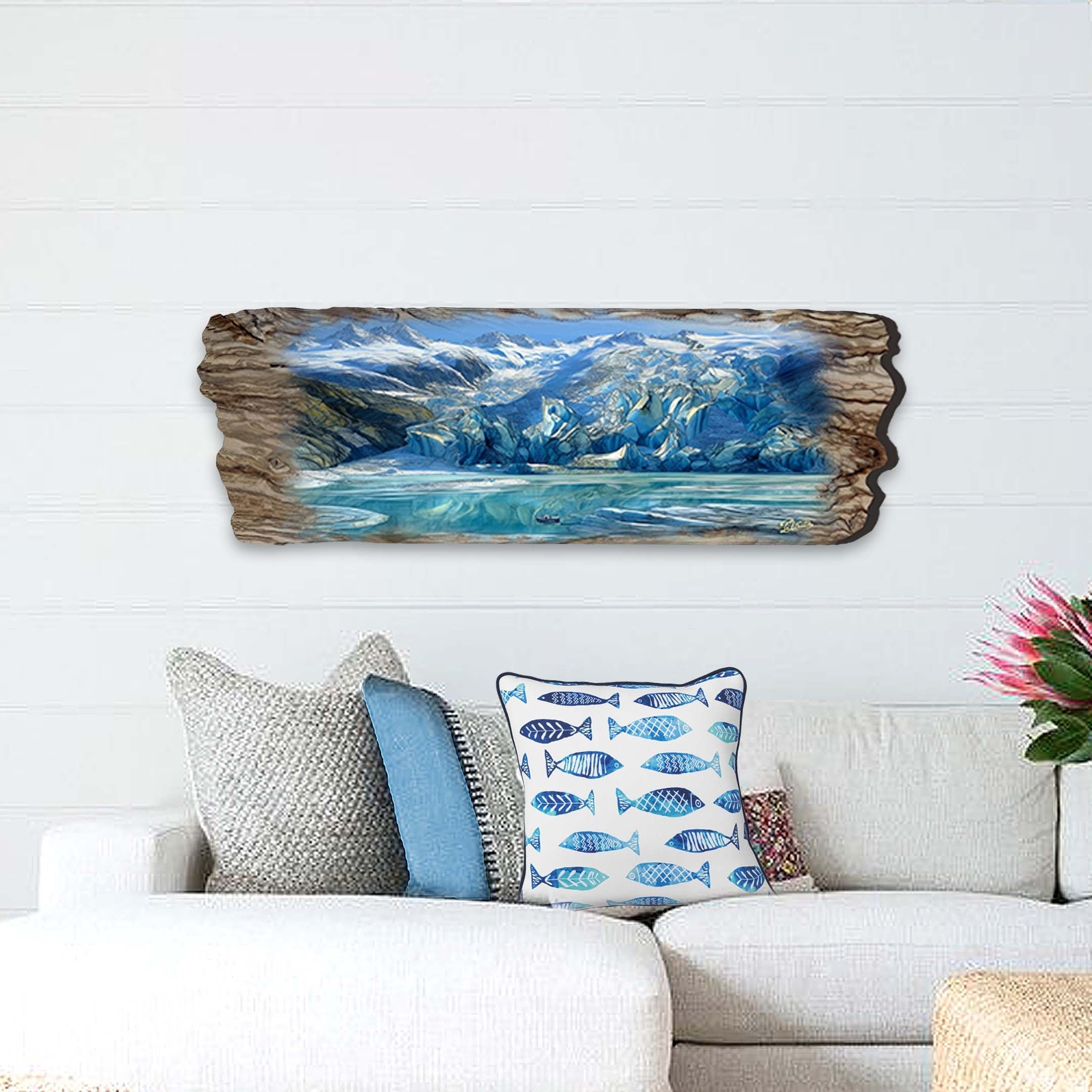 Majestic Glacier Wooden Wall Art by G. DeBrekht Coastal Decor