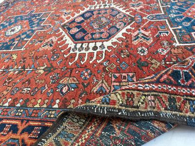 KARAJA Persian Antique Heriz Rug 4'9" x 6' by Rugistan - product image 19 for Resin Society