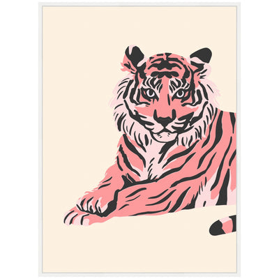 Sylvie Trendy Tiger Framed Canvas by Honey Island Studio