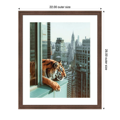 Framed Art Urban Tiger Overlooking Manhattan by Michael Schauer