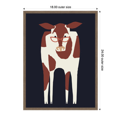 Sylvie Farm Cow Framed Canvas by Hannah Beisang