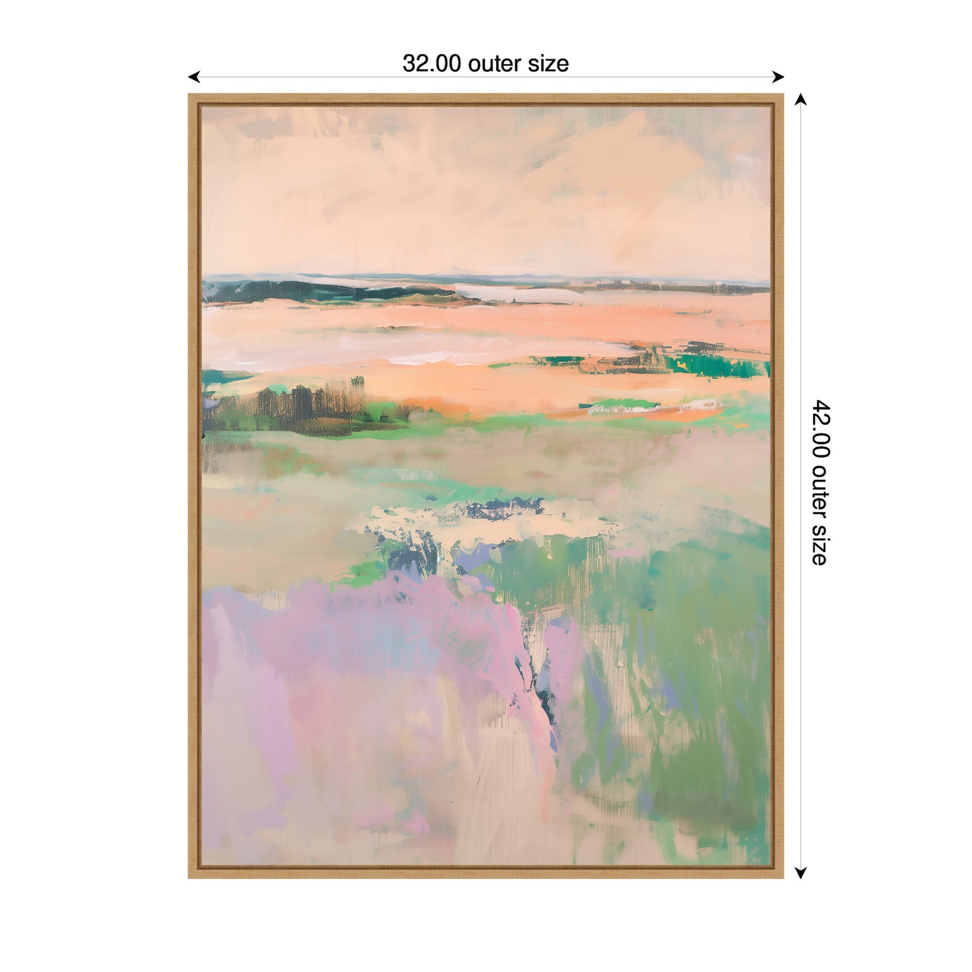 Sylvie Pastel Horizon II Framed Canvas
