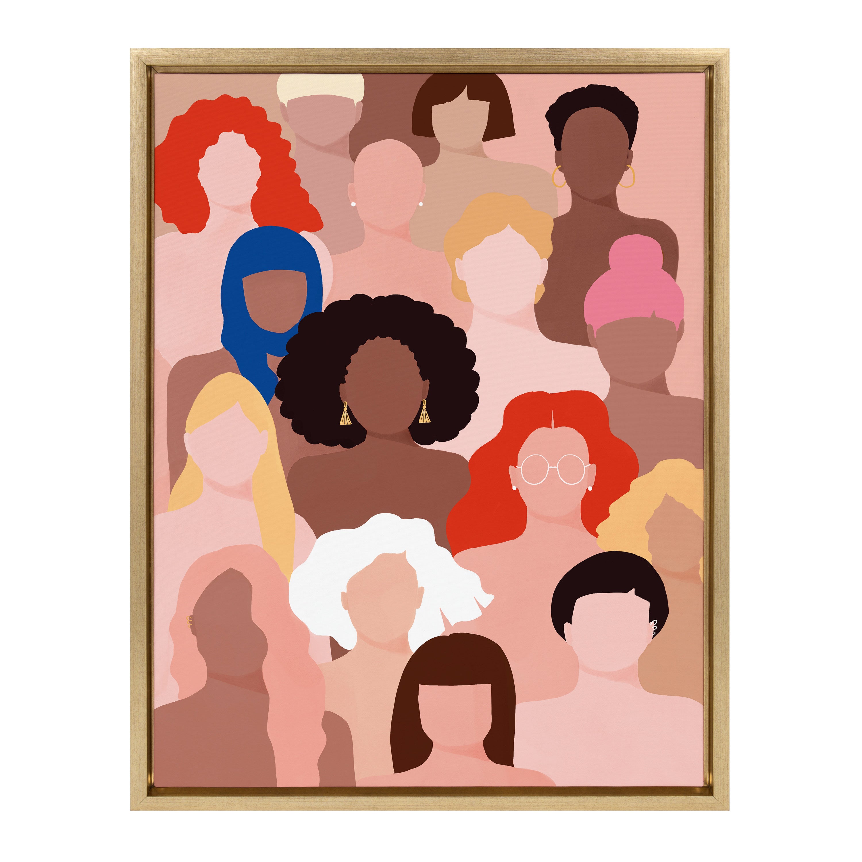 Sylvie Who Run The World Framed Canvas by kateandlaurel - product image 2 for Resin Society