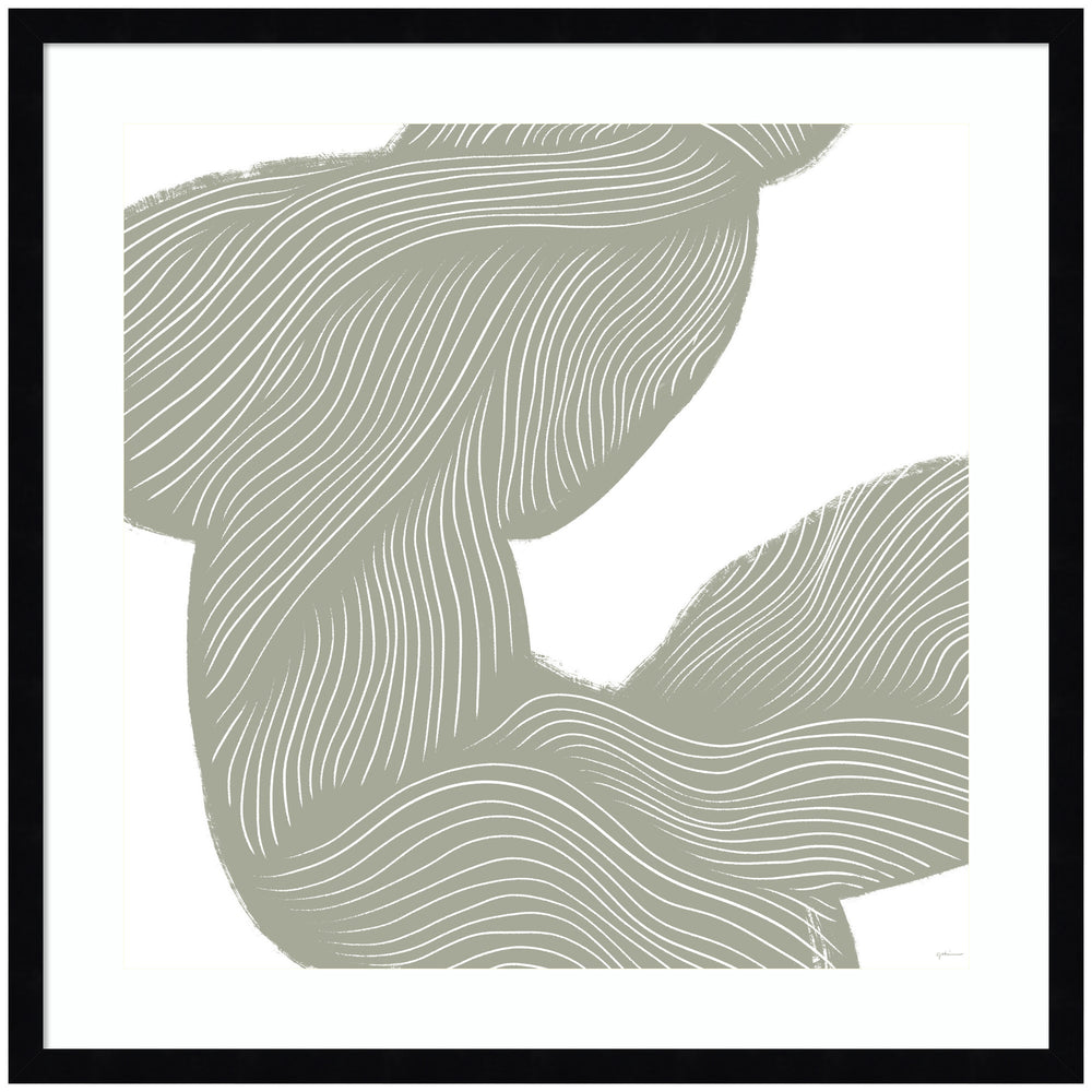 Movement Lines by Gabrielly Guedes framed wall art, displayed in a living room setting