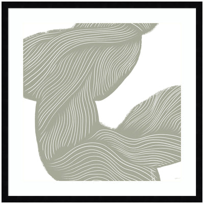 Movement Lines by Gabrielly Guedes framed wall art, displayed in a living room setting